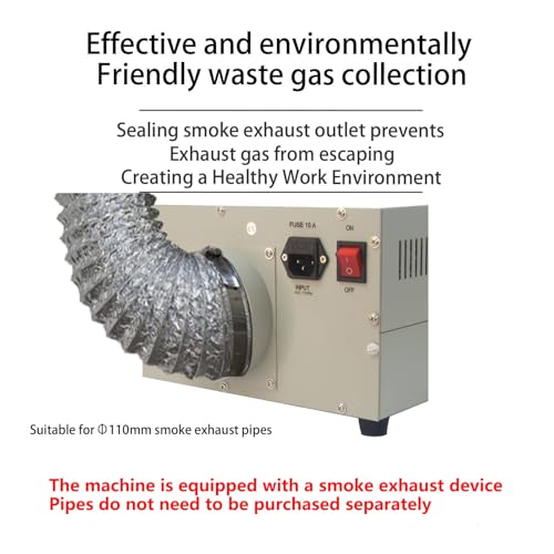 Forno de refluxo de bancada T962A 1500W com tubo de exaustão de Φ110Mm, área de soldagem 300x320mm,