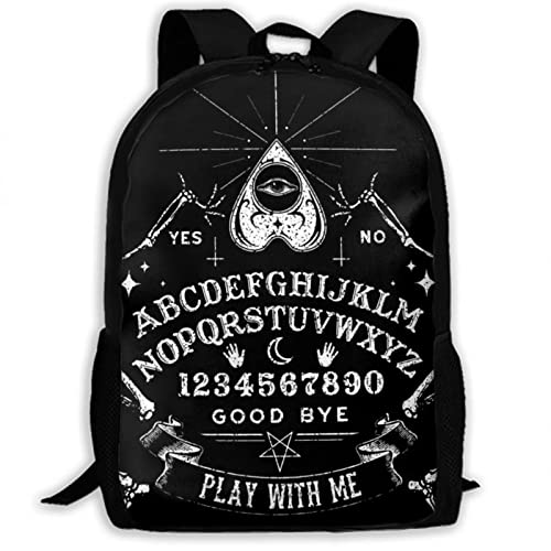 Basic Laptop Backpack Stylish Bookbag Durable Vintage Skeleton Magic Board Black Laptop Backpack with Padded Straps for High School College Gift2