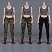 Fremego 1/6 Scale Female Clothes, Female Gray Vest and Tactical Cargo Pants with Belt Doll Clothing Accessory Outfit Set for 12 Inch Soldier Action Figure Body (Grey Vest+Camouflage Pant)