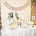 Uniwish God Bless Banner Baptism Decorations for Girls, Vintage Rustic Burlap Bunting Garland Christening Communion Party Supplies with Pink Cross