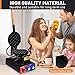 HTTSICHI Bubble Waffle Maker - Commercial Egg Waffle Maker w/Non-stick, Temperature and Timers, 1400W Hong Kong Egg Waffle Iron w/Rotating Baking Pan, Stainless Steel Bubble Waffle Machine Restaurants