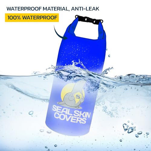 Seal Skin Covers Bolsa Seca Impermeable 10L para Almacenamiento Seguro, Ideal para Kayak y Actividades Acuáticas, Azul miniatura 3