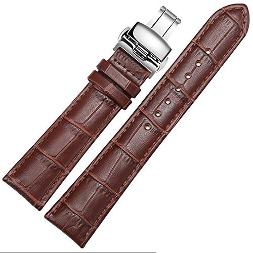 Kalbsleder Uhrenarmband Strap - Uhrenarmband Kalbsleder Herren, Leder Ersatzband Uhr, Leather Watch Strap, Kalbslederband, Leder Uhrband Für Männer Herren Frauen, Lederarmband Ersatband (24mm) Cover