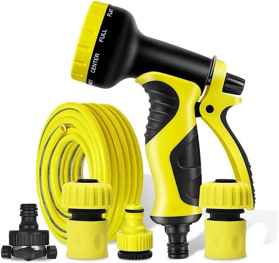 Garden Spray Nozzle High Pressure 1/2" Water Pipe Expandable Garden Hose Spray Guns Garden Hose (10M-100M Water Pipe Set) (Color : 10m Water Pipe Set)