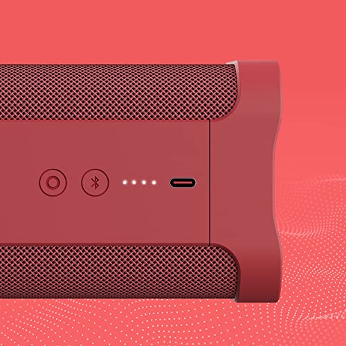 Image of Skullcandy Terrain XL Wireless Bluetooth Speaker - IPX7 Waterproof Portable Speaker, 18 Hour Battery, Nylon Wrist Wrap, True Wireless Stereo (Red)