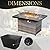 SUMELL 44 Inch Wicker Propane Fire Pit Table 55,000 BTU Rectangular Outdoor Gas Fire Pit Table with Glass Wind, Auto Ignition Systems, Fire Beads, Fire Table for Garden, Backyard, Party