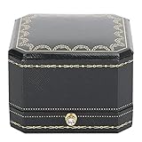 Caja para Anillo Octagonal Roja Vintage, Estuche Terciopelo Exhibicion Joyas Propuesta Compromiso Organizador Regalo Pendientes Pequeños Boda Aniversario Mujeres (Caja de un solo anillo azul)