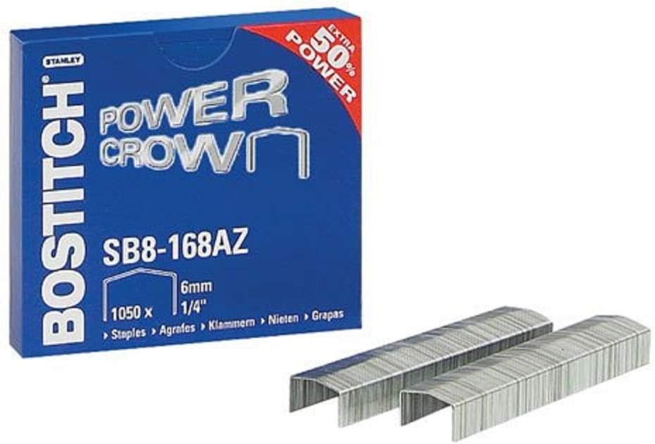 Bostitch 1050-Piece Staples Set (SB8-168AZ), Includes 10 Packs of 1050 Staples for B8 Flat Clinch, B8 New Gen, B8 Mini, B8 Classic Staplers