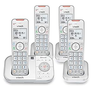VTech VS112-47 DECT 6.0 Bluetooth 4 Handset Cordless Phone for Home with Answering Machine, Call Blocking, Caller ID…