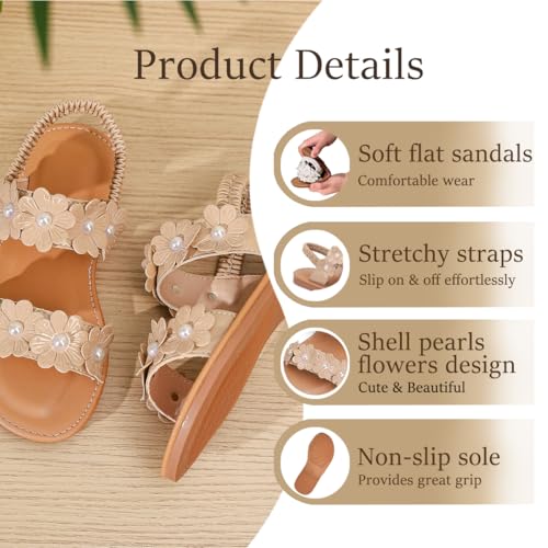 Image of Toddler Girls Sandals Summer Flats Dress Shoes for Baby Little Kids Girl