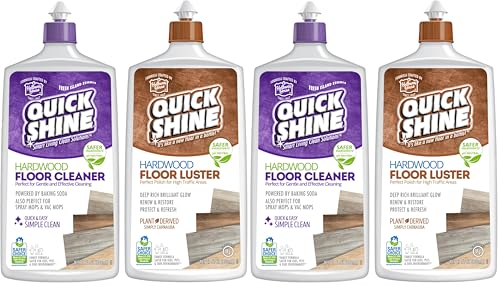 Quick Shine Hardwood Floor Cleaner & Wood Floor Polish w/Plant-Derived