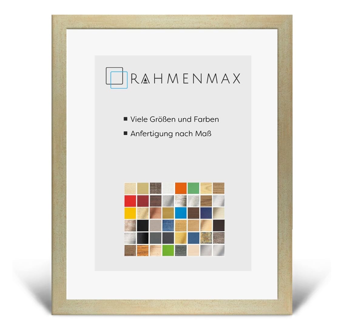 Morena MDF Rahmen für Bild 80x98cm Sand gewischt mit Acrylglas | zum Aufhängen Hoch- und Querformat/Maßanfertigung möglich/Puzzle Rahmen/mit 1mm klarem Acrylglas