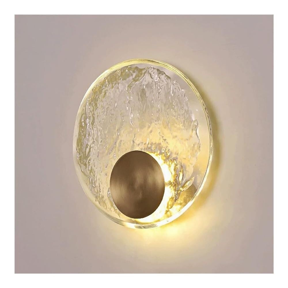 LYOUAE Minimalist Crystal Wall Sconce Nordic Creative Round Wall Light