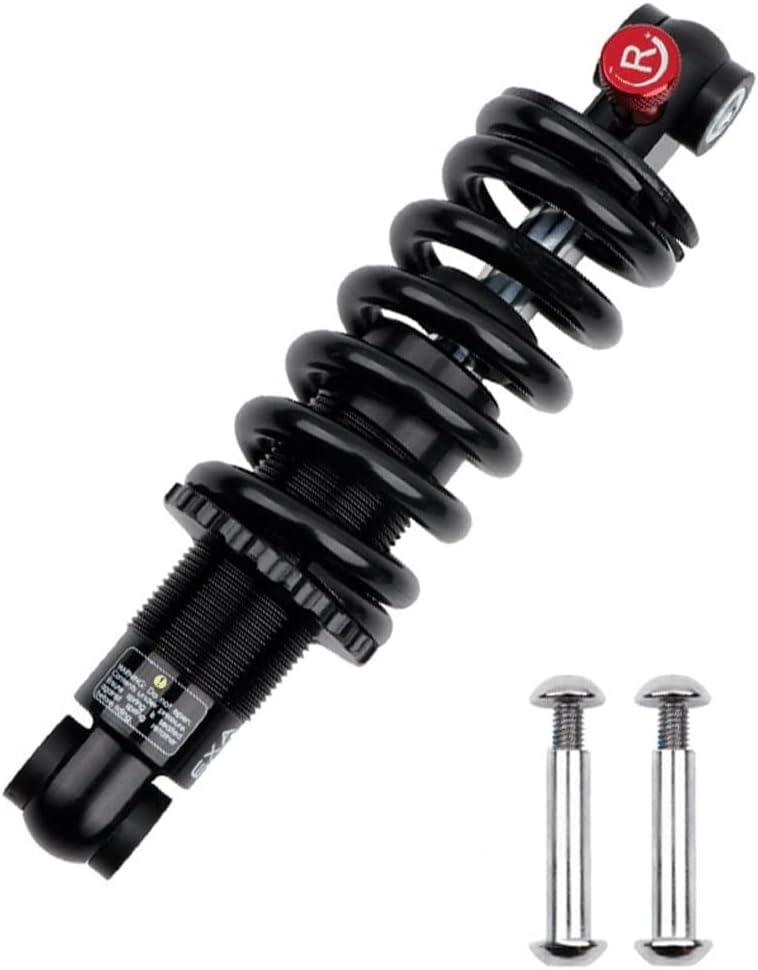 Bicycle Rear Shocks Oil Spring MTB Rear Shock Absorber, Suspension Damping Black 125/150/165/ 190mm for Soft Tail/Electric Bikes (Color : 165mm/650lbs)