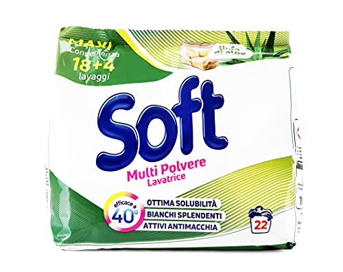 Soft Polvere Lavatrice Igienizzante Linfa Di Aloe 22 Lavaggi 1100G