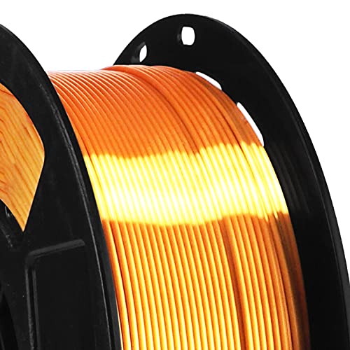 Image of Silk Gold PLA Filament, 1kg 2.2lbs 1.75mm 3D Printing Material, Widely Support for FDM 3D Printer, Pack with Extra Filament Sample by BBLIFE