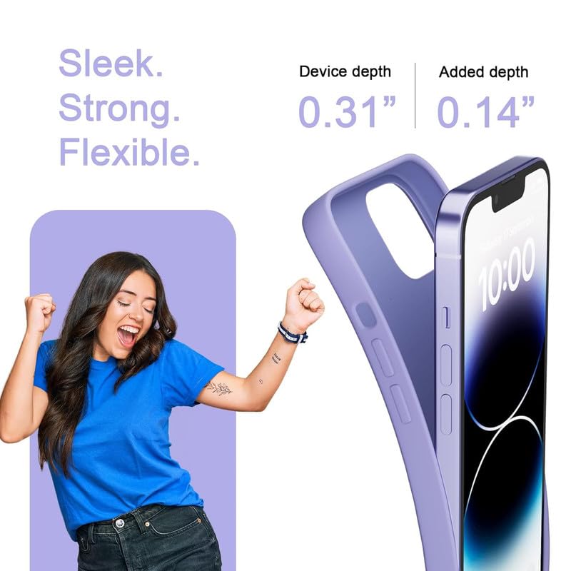 Image of Case Creation Luxurious OG Series for Apple iPhone 8 Case Cover,Anti-Dirty Slim Case Frosted Matte Cute Candy TPU Raised Bezel (Splash of Color) Back Cover for iPhone 8 -Light Purple