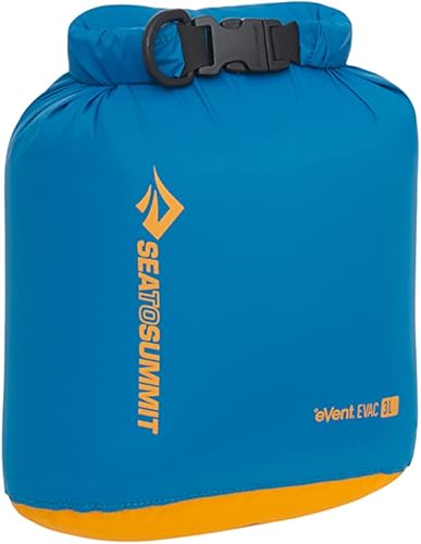 Sea to Summit eVac bolsa impermeable, bolsa de compresión con tapa enrollable, 3 litros, azul azulejo turco