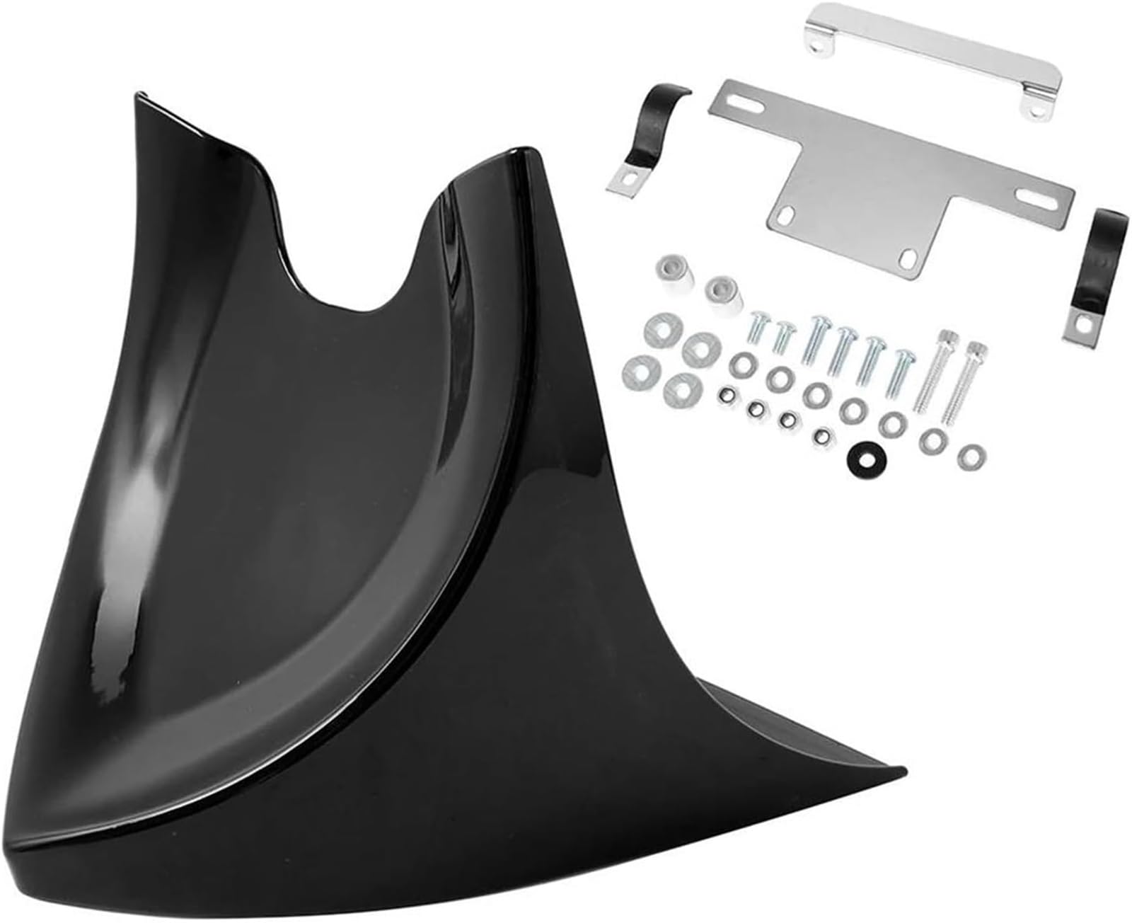 Garde-Boue Moto Noir Brillant Haute Protection Contre les Projections de Route