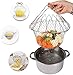 Panier De Friture Multifonctionnel En Acier Inoxydable Avec Passoire Pliable, Panier De Cuisson Pour Friture, Cuisson À La Vapeur, Filtrage, Rinçage