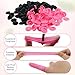 100 Pcs Disposable Silicone Finger Cots and Protectors, 50 Pink & 50 Black, Non-Allergenic Finger Gloves for Manicure, Beauty, Massage and Industrial Use