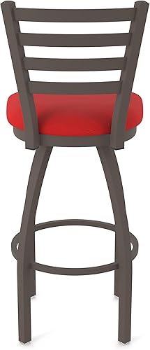 Miniatura 79 de 410 Jackie Taburete de bar giratorio de 36 pulgadas con acabado bronce y asiento de vinilo negro Vinilo negro,Canter Burdeos,Tierra Canter,Canter