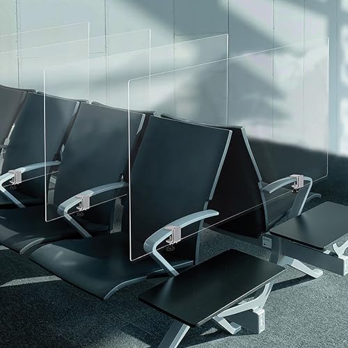 magnetoplan | Acryl-Hygienewand | HxT 600 x 70 mm | Breite 1000 mm | mit 3 Haltern