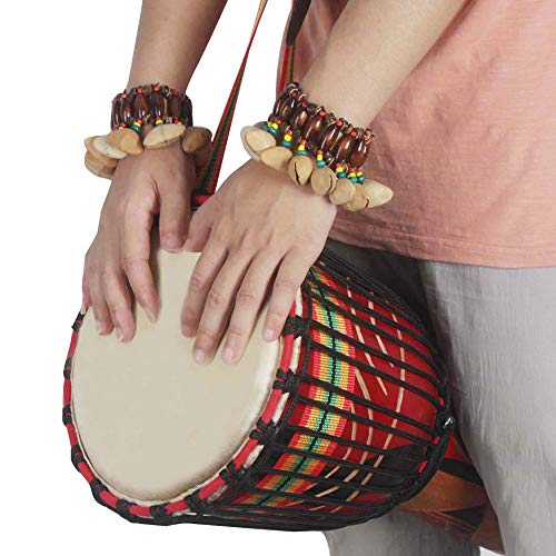 Mowind 2PCS African Tribal Style Nuts Shell Bracelet Dora Nut Handbell Percussion Accessories - Thumbnail 5