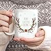 EKAM Personalised Christmas Tea Mug, Customised with Your Name, Different Design Reindeer Coffee Tea Mug, Gift for Christmas, for Family, Friends, Mum, Dad, Kids, Tea Coffee Mug (Design 2) #3