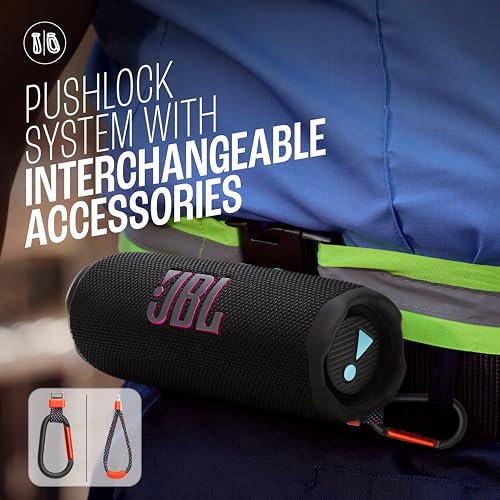 Image of JBL Flip 7 Wireless Portable Bluetooth Speaker,Bold Pro Sound with AI Sound Boost,16Hrs of Playtime, IP68 Water & Dustproof, Multi-Speaker Connection by Auracast, Personalization App (Black & Orange)