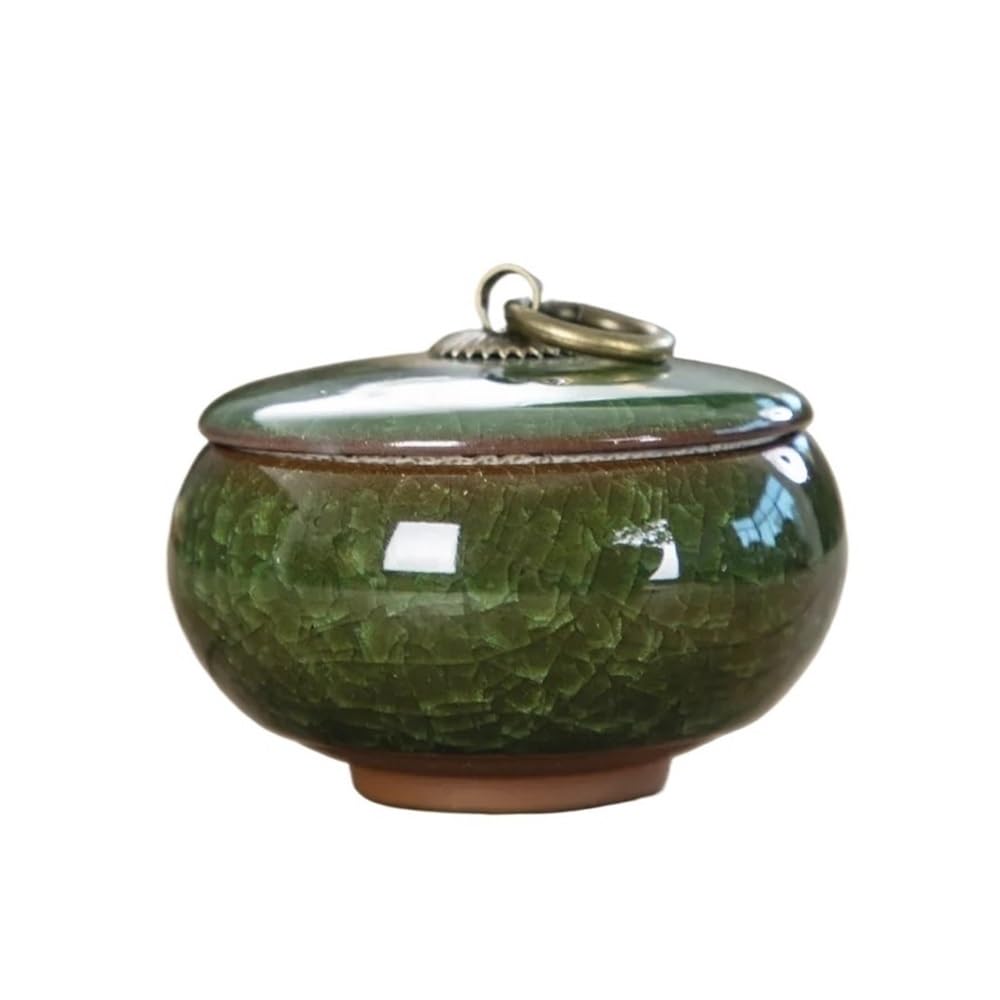recipiente para mantequilla, Mantequillera De Cerámica Con Tapa Multicolor(Green)