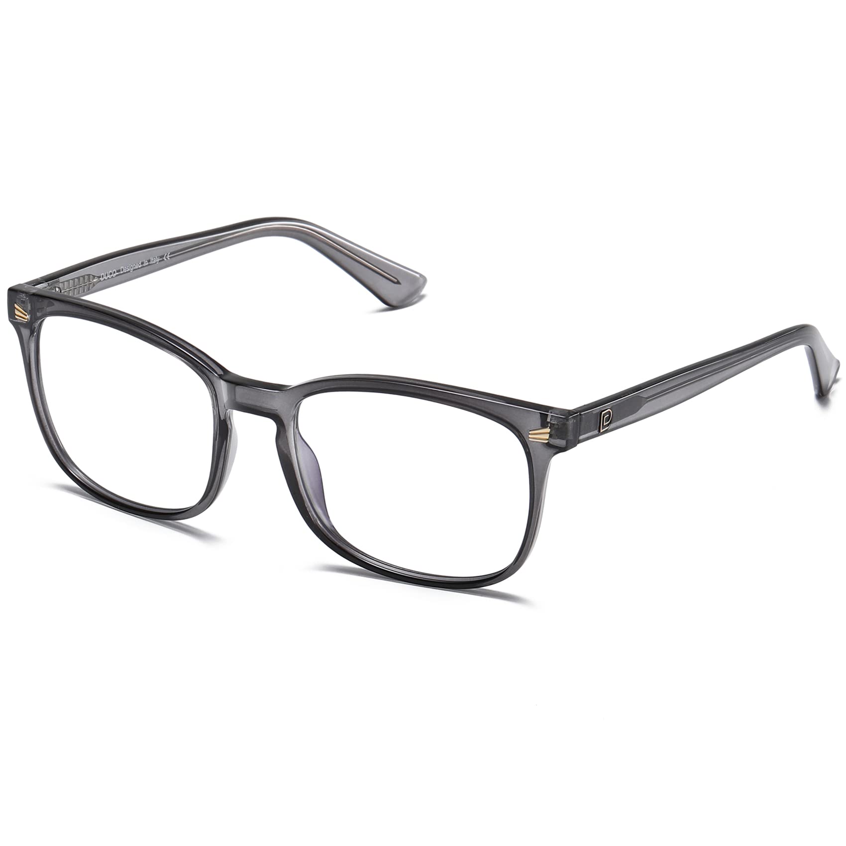 DUCO Blaulichtfilter Brille Damen Herren Bildschirmbrille,Vintage ohne Stärke Blaulicht Brille UV Schutz Anti-Müdigkeit 5201S