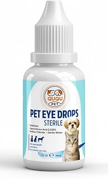 dog eye drops and cat eye drops , pet eye drop , Vet-Recommended Dog Eye Infection Treatment to Soothe Infection Allergy,Relieve Dry Eyes Pink Eyes, Pet Tear Stain Cleaner Horses 0.98 Fl Oz