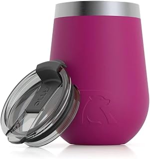 Cocktail Tumbler Insulated Stainless Steel Metal Drink Tumbler Glasses with Lid, Travel Cup, Hot and Cold Beverage, Portable, Very Berry