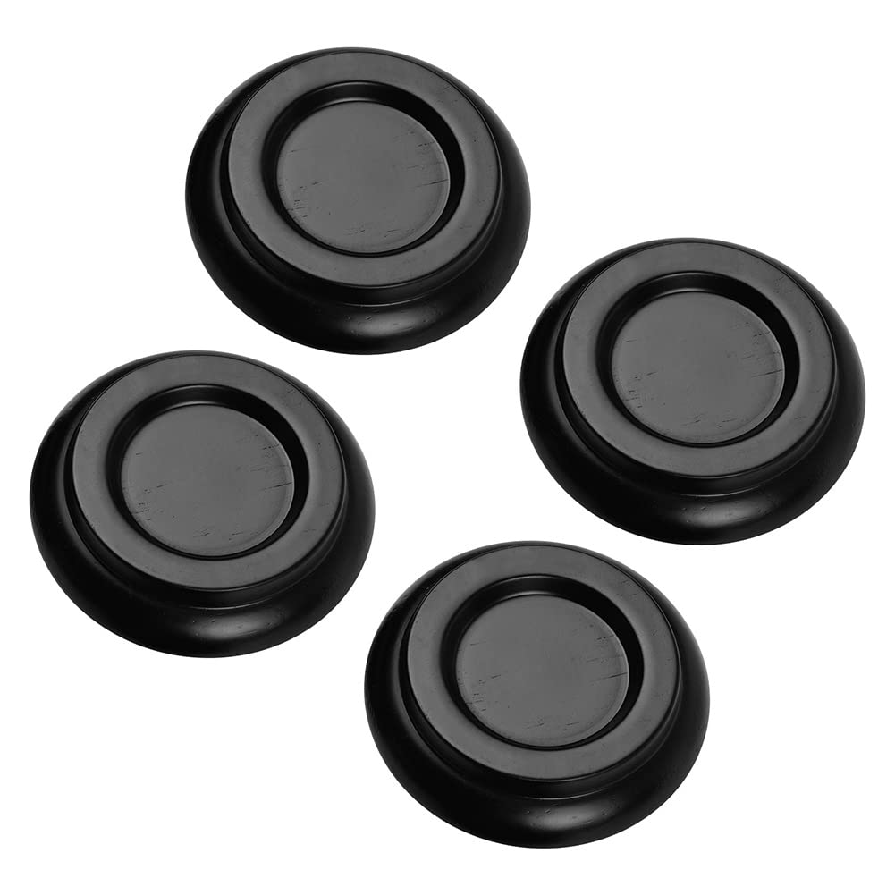 Alnicov Copas de piano para piano de madera maciza, para piano vertical, protectores de suelo antideslizantes y antiruido (juego de 4), color negro
