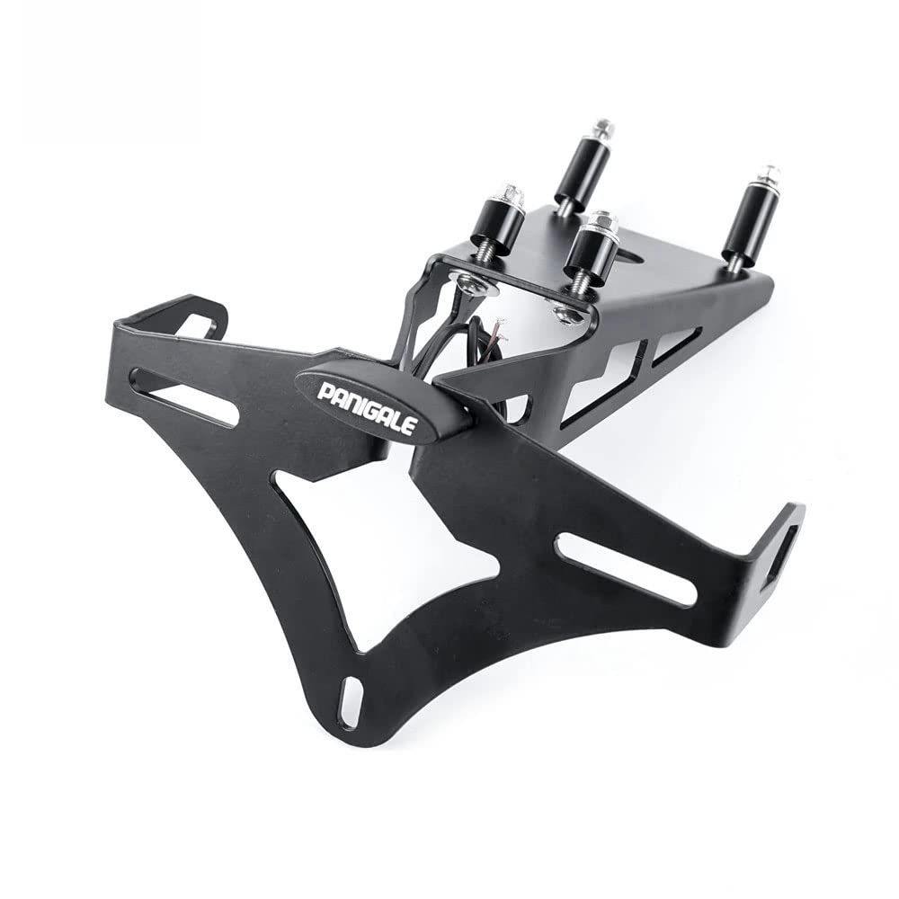 Motociclo CNC Supporto per Targa Portatarga con Luce A LED Luce per Motocicletta Porta Targa, per Ducati Panigale 899 959 1199 1199S 1299 1299S Regolabile Accessori