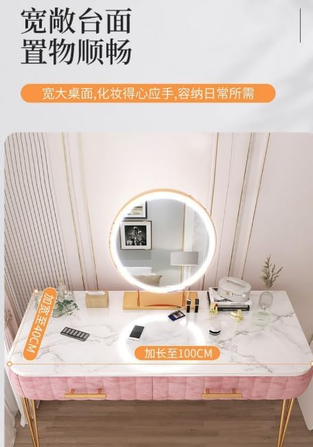 ミニ化粧台 | テーブルトップと引き出しを備えたこのコンパクトな化粧台は、スペースを節約し、寝室に洗練されたドレッシングエリアを簡単