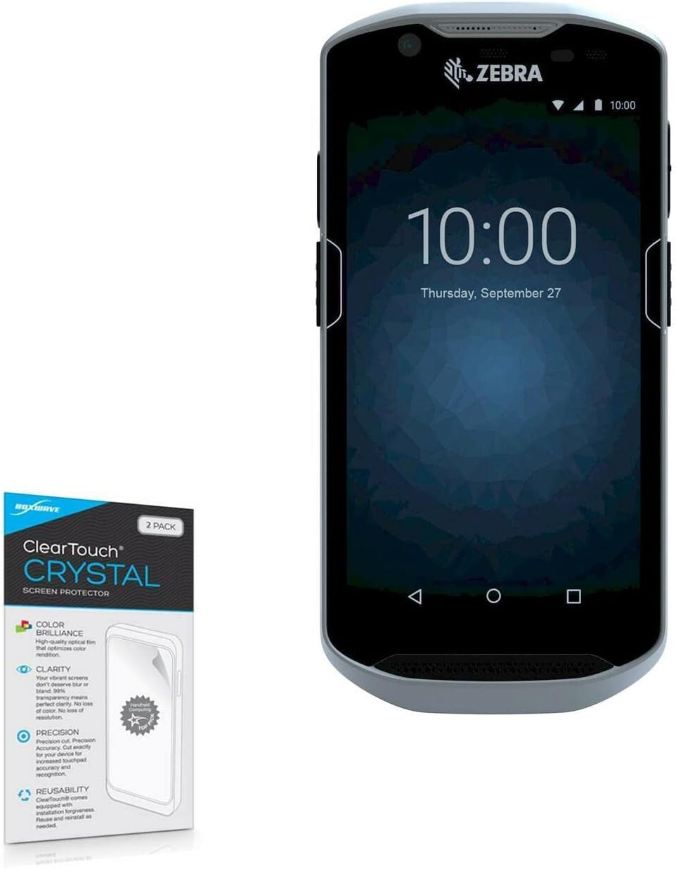 BoxWave Screen Protector Compatible with Zebra TC52x - ClearTouch Crystal (2-Pack), HD Film Skin - Shields from Scratches