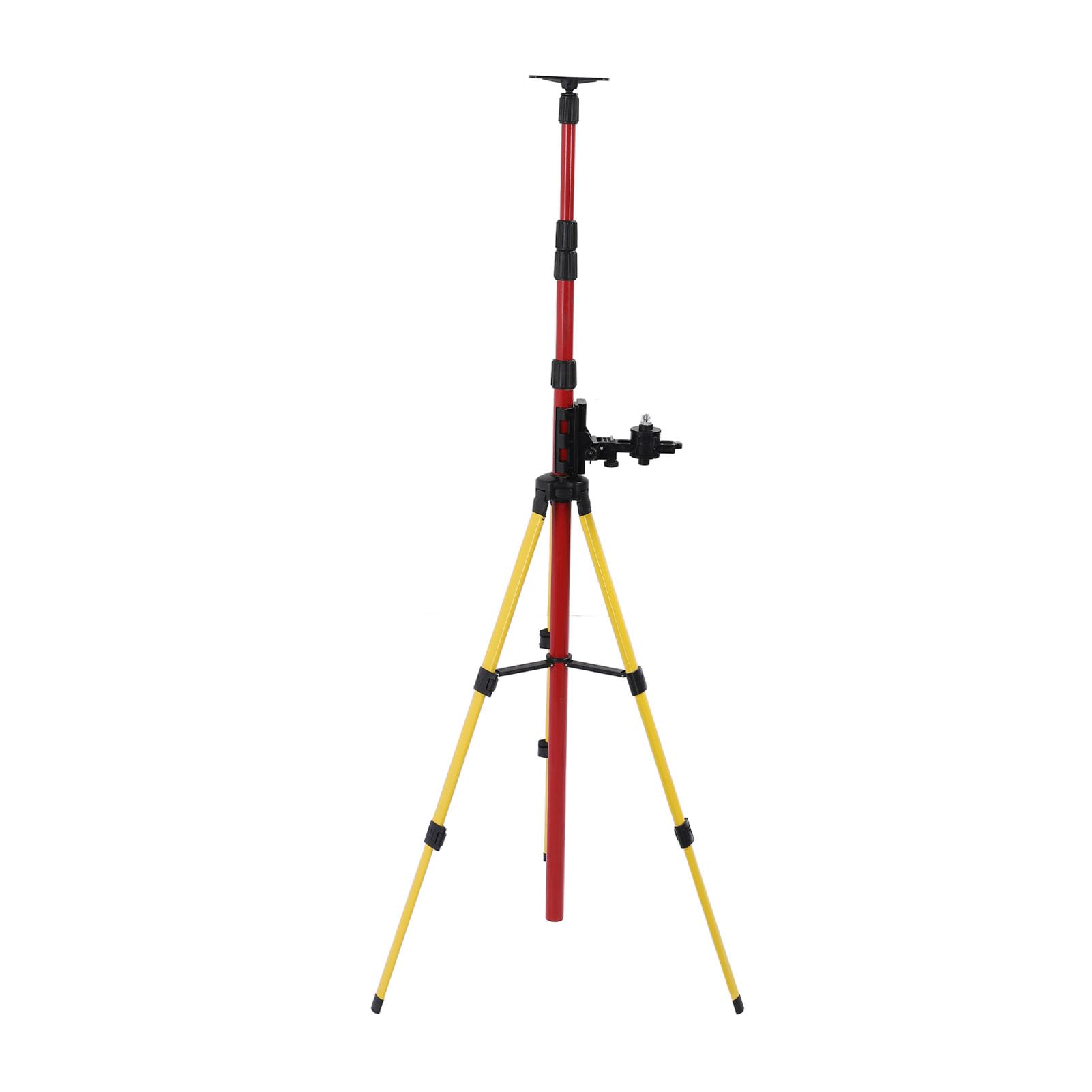 Trípode Nivelador de Construcción Profesional - Aluminio Con Varilla Telescópica y Base Ajustable Para Nivel Láser Giratorio