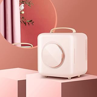 Beauté Réfrigérateur Masque Facial Soins de la peau Cosmétiques Petit Réfrigérateur Mini Conservation de température constante intelligente, Convient à la maison Voyage Petit Réfrigérateur,Rose