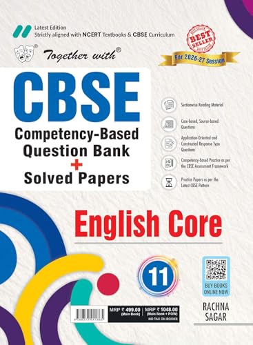 Together with CBSE Question Bank for Class 11 English Core 2026-2...