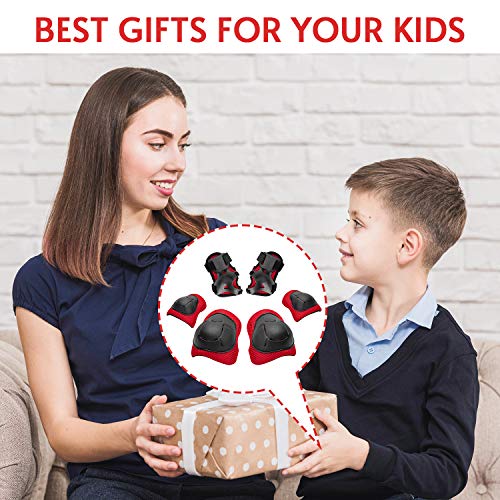 Kids/Youth Knee Pad Elbow Wrist Pads Guards Protective Gear Set, for Roller Skates,Cycling Bike,Skateboard,Inline Skatings ,Scooter Riding ,and Other Outdoor Sports Activities - Thumbnail 6