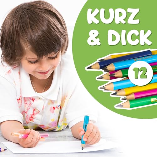Bleistift Tinygeeks Jumbo HB – 12 dicke Dreikantstifte für Kinder