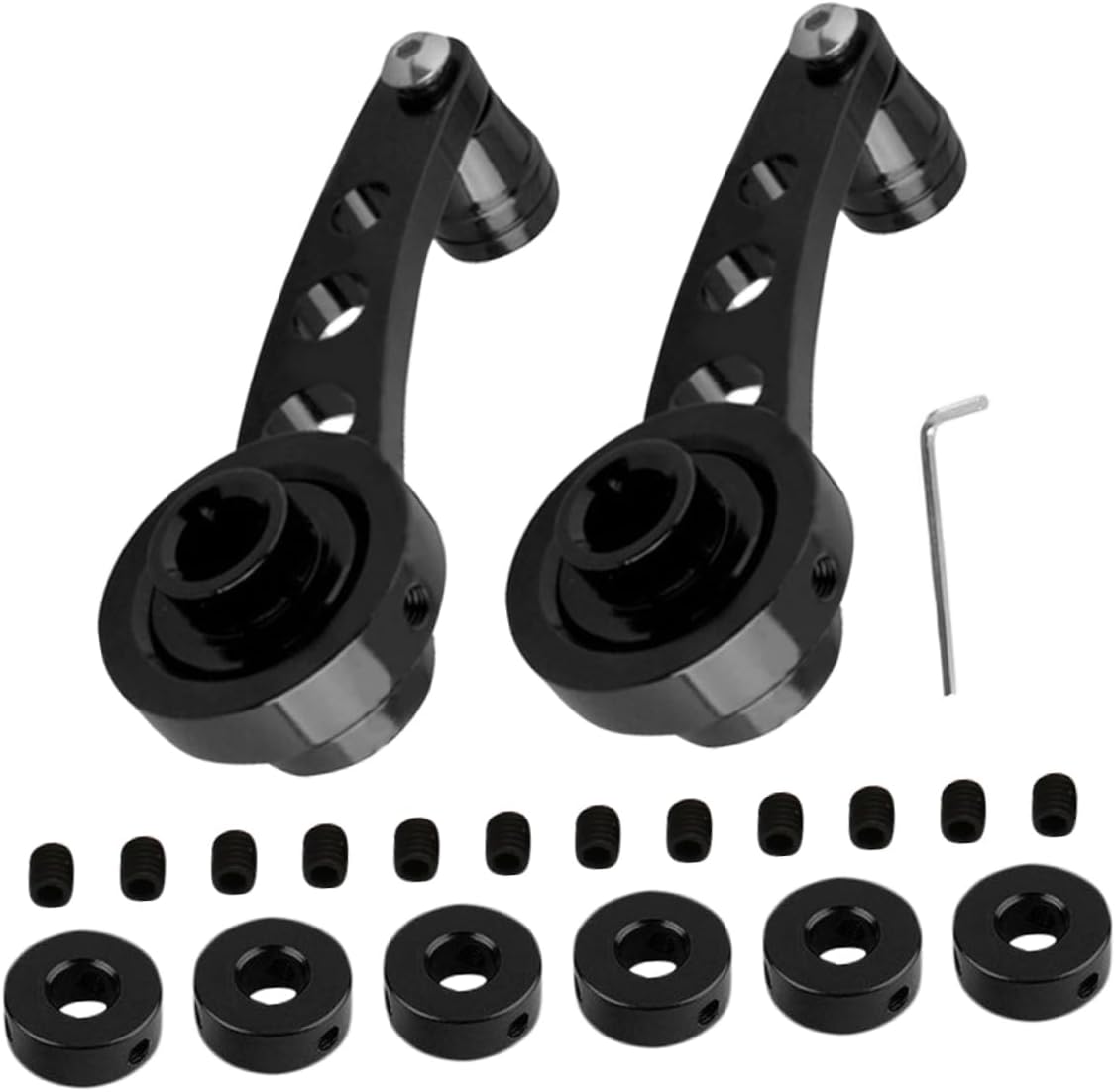 STOBAZA Universal Car Window Crank Handle Set Aluminum Alloy for Car Window Handle Replacement Includes 4 Pieces