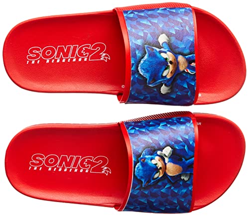 Chinelo Sonic Fast, Grendene Kids, Criança Unissex, Vermelho/Azul/Vermelho/Azul, 26/27