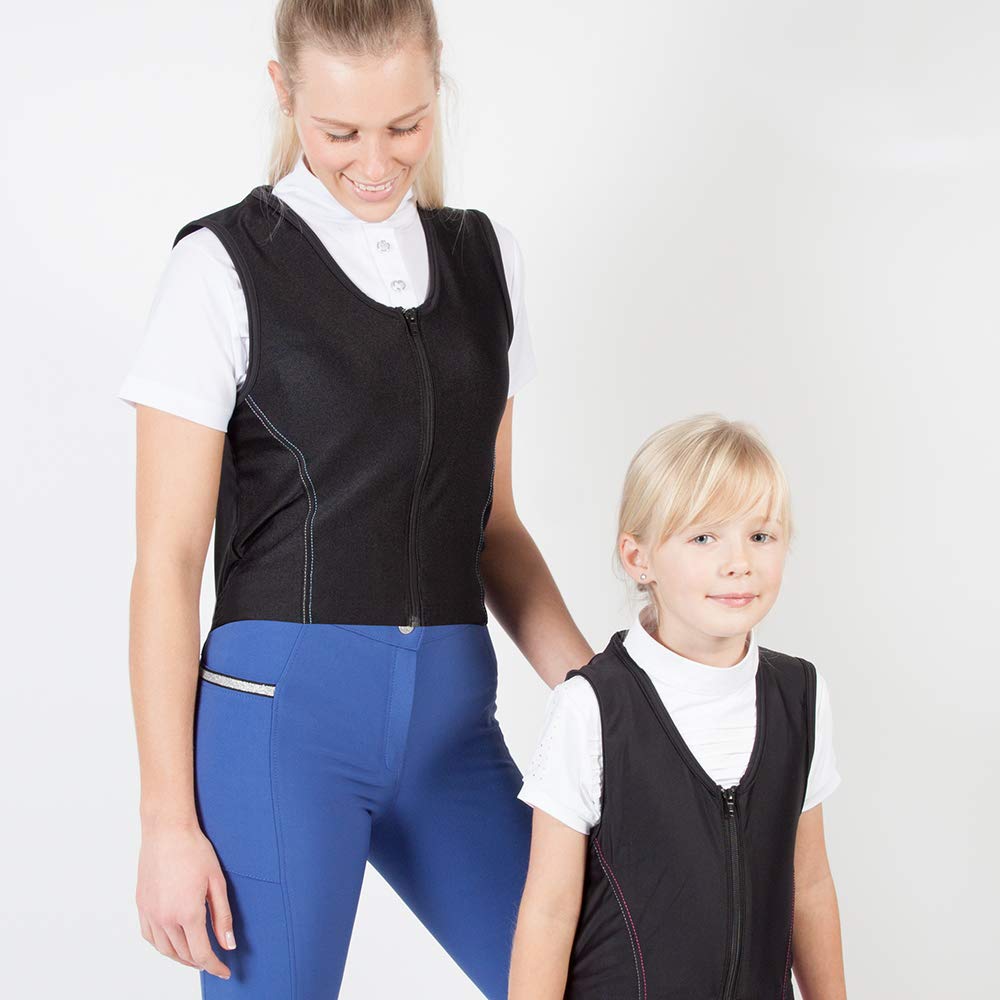 PFIFF 102842 Protection dorsale pour enfant Motif ange gardien Noir/bleu Taille M