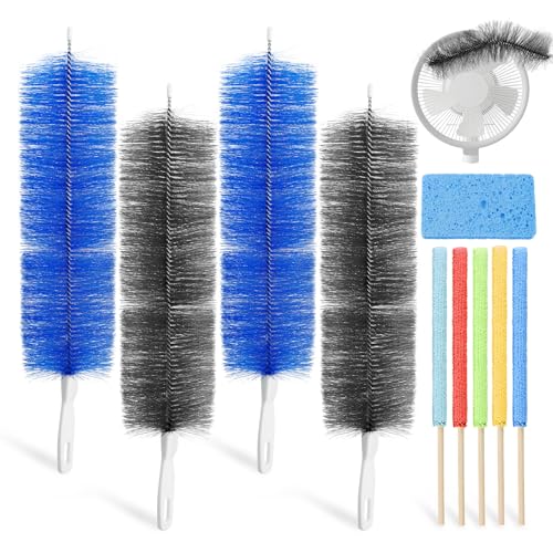 10Pcs Floor Fan Cleaning Brush Set, Bendable Fan Duster, Microfiber