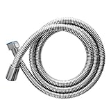 Hecho de tubo exterior de acero inoxidable de calidad, acabado cromado multicapa, construido para resistir la corrosión diaria, los arañazos y el deslustre, con 2 arandelas que garantizan la calidad y la longevidad. CONSEJOS: Las arandelas deben colocarse en ambos extremos de la manguera cuando se instale.