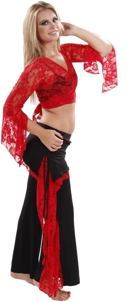 Belly Dance Lace Top & Spandex Pants Costume Set | Love it Laced