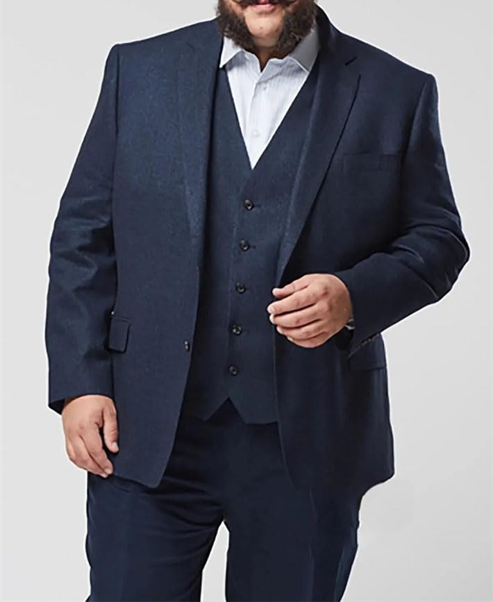 Men's Tweed Business Suit - Notch Lapel 3-Piece | Prom Dinner Groom3